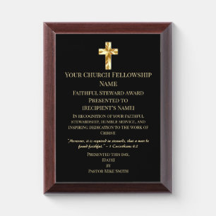 Elegant Church Member Gold Black Award