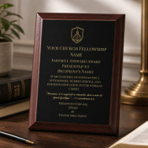 Elegant Church Monoline Steeple Bible Award