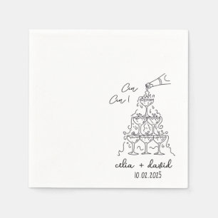 Elegant Cin Cin Italian Wedding Napkins
