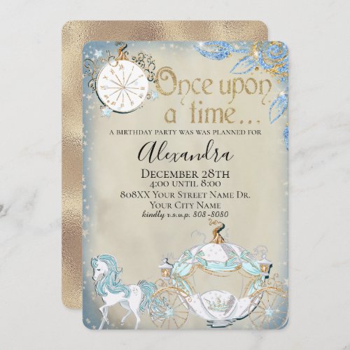 Elegant Cinderella Fairy Tale Theme Invitation