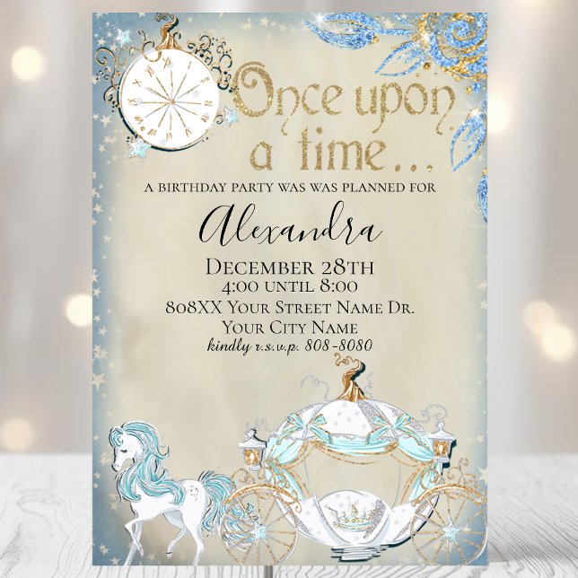 Elegant Cinderella Fairy Tale Theme Invitation (Creator Uploaded)
