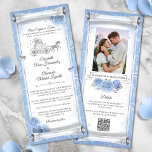 Elegant Cinderella Wedding Scroll Invitation Card<br><div class="desc">If you're pressed for time or wish to skip rolling your own DIY scroll invitations with ribbons and dowels, this elegant wedding scroll card is a beautiful, simple alternative! Showcasing original watercolor and digital art by Raphaela Wilson, the design captures the essence of a Cinderella fairytale with whimsical soft light...</div>