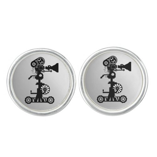 ELEGANT CINE CAMERA DESIGN CUFFLINKS