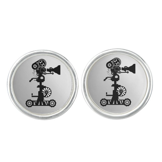 ELEGANT CINE CAMERA DESIGN CUFFLINKS (Front)