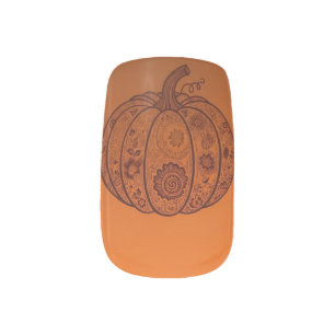 Elegant Cinnamon Fall Nail Minx Nail Art