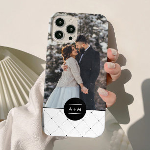 Elegant Circle Monogram iPhone 15 Plus Case