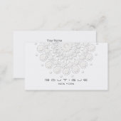 Elegant Circle Motif White on White Business Card (Front/Back)