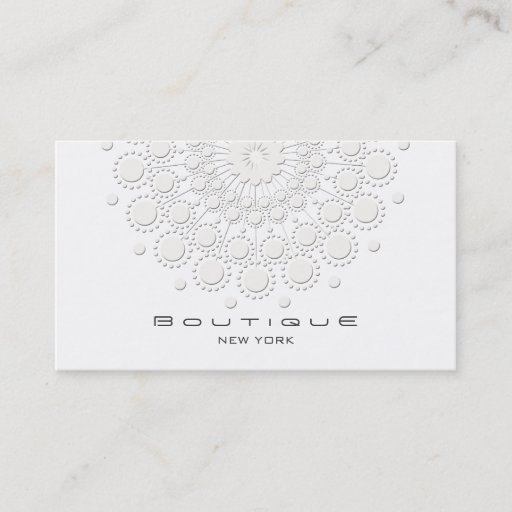 Customizable Elegant Circle Motif White Business Card Templates