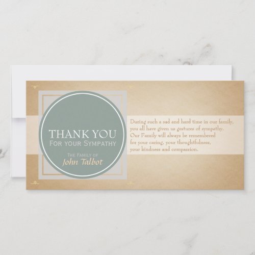 Elegant Circle Square Tags Sympathy Thank you P