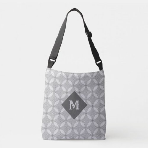 Elegant Circles and Silver Dots Crossbody Bag