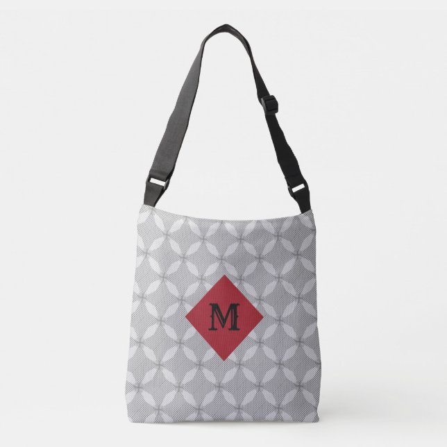 Elegant Circles and Silver Dots Crossbody Bag (Front)