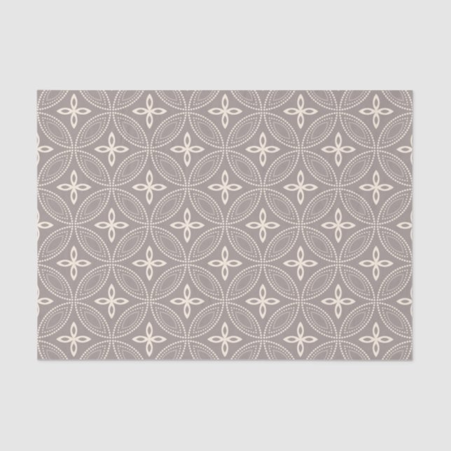 Elegant Circles on Warm Gray Tissue Paper (Front)