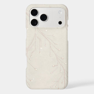 Elegant circuit vines in pastel tones AI art case