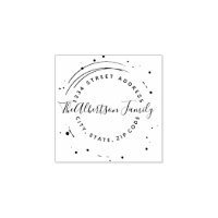 Elegant Circular Custom Return Address Stamp