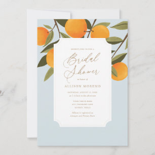Elegant Citrus Botanical Bridal Shower Invitation