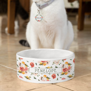 Elegant Citrus Botanical Monogram Bowl