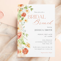 Elegant Citrus Floral Bridal Brunch