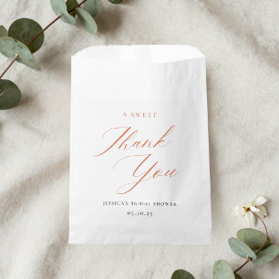 Elegant Citrus Floral Bridal Shower Sweets Favor Bag
