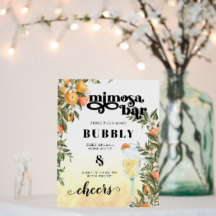 Elegant Citrus   Mimosa Drink Sign