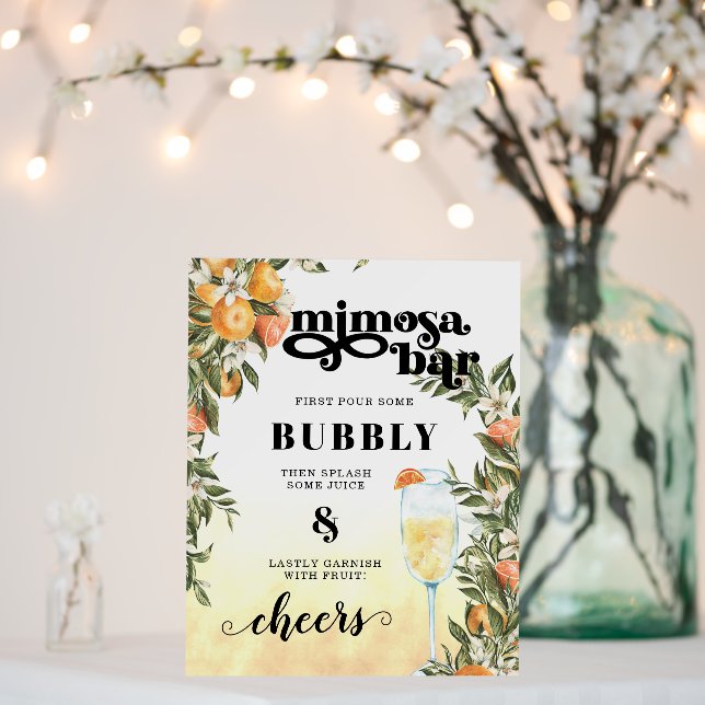 Elegant Citrus | Mimosa Drink Sign (In Situ (Wedding))