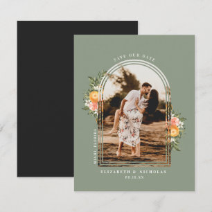 Elegant Citrus Orchard Boho Save the Date