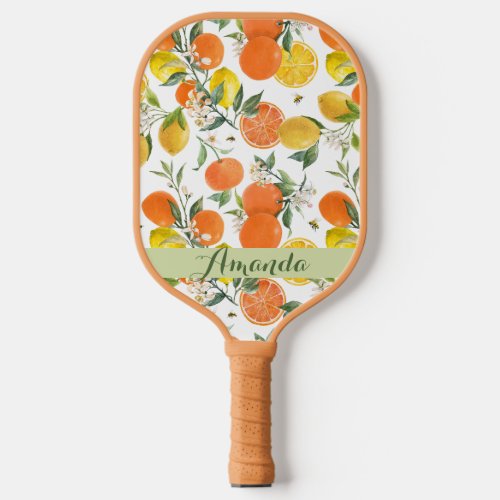 Elegant Citrus Pattern  Pickleball Paddle