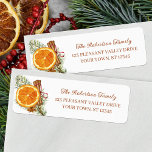 Elegant Citrus Spice Christmas Return Address Label<br><div class="desc">This citrus and spice return address label will add a classic holiday touch to your Christmas mail,  with a sprig of pine,  orange slice,  cinnamon sticks,  and anise. Please see the collection for a variety of matching prodcucts.</div>