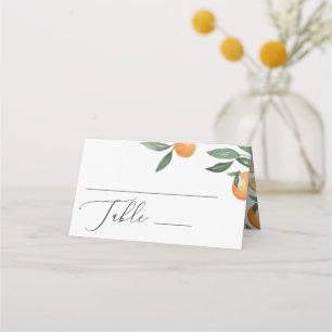 Elegant Citrus Wedding Rustic Tuscan Orange Place Card