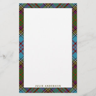 Elegant Clan Anderson Tartan Plaid Stationery