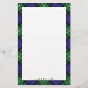 Elegant Clan Forbes Tartan Plaid Stationery