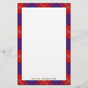 Elegant Clan Hamilton Tartan Plaid Stationery