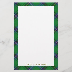 Elegant Clan Henderson Tartan Plaid Stationery