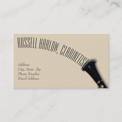 Elegant Clarinet Business Card