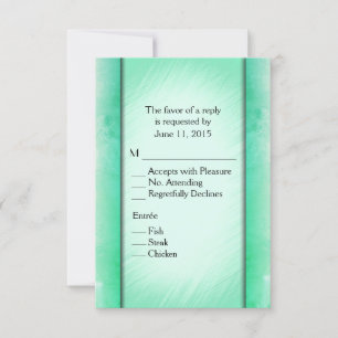 Elegant Class Green RSVP with Menu