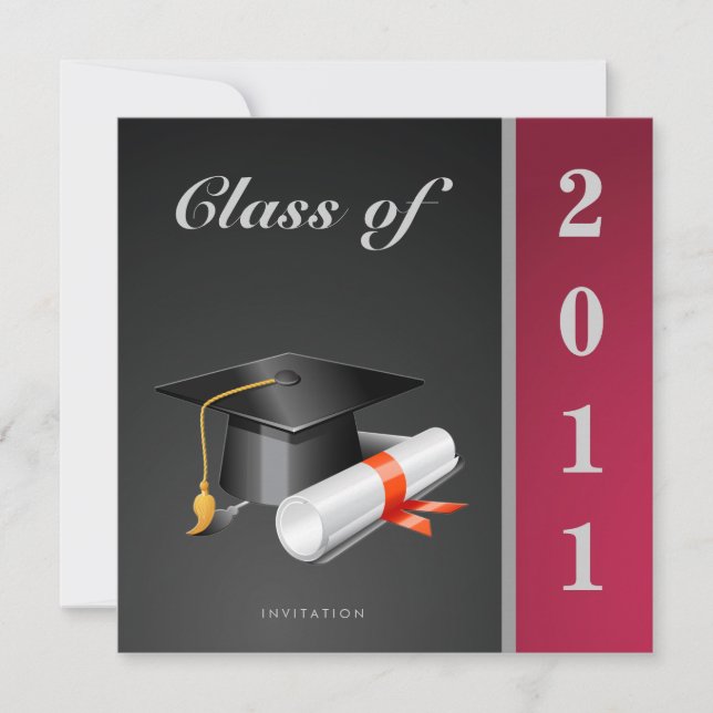 Elegant Class of 2011 Graduation Invitation (Front)