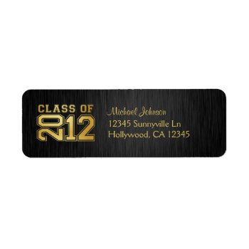 Elegant Class Of 2012 (blk / Gold) Label by eatlovepray at Zazzle