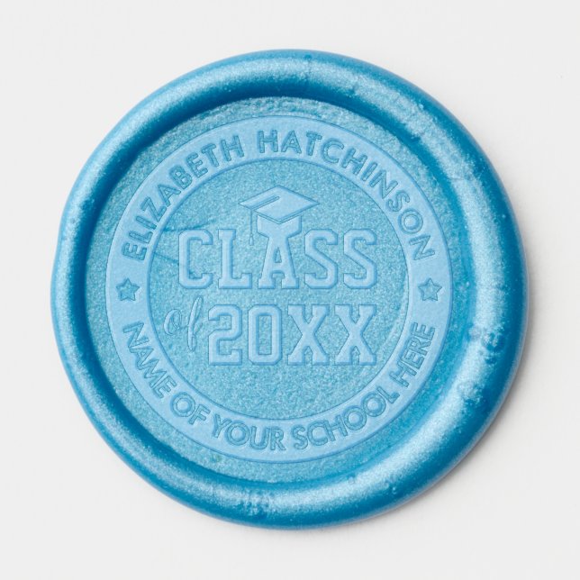 Elegant Class of 2024 Graduation Wax Seal Sticker (Front)