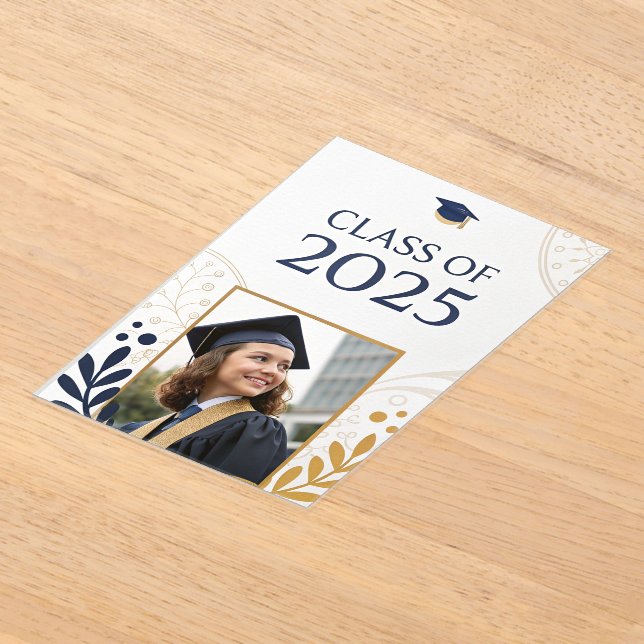 Elegant Class of 2025 Design Acrylic Invitations (Laydown)