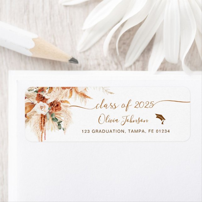 Elegant Class of 2025 Graduation announcement Label (Creator Uploaded)