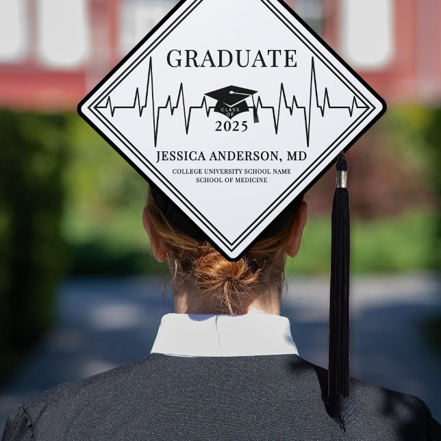 Elegant Class Of 2025 Medical Graduation Cap Topper (Elegant Class Of 2025 Medical Graduation Cap Topper)