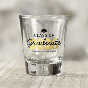 Elegant Class of 2026 Graduation Gift Shot Glass