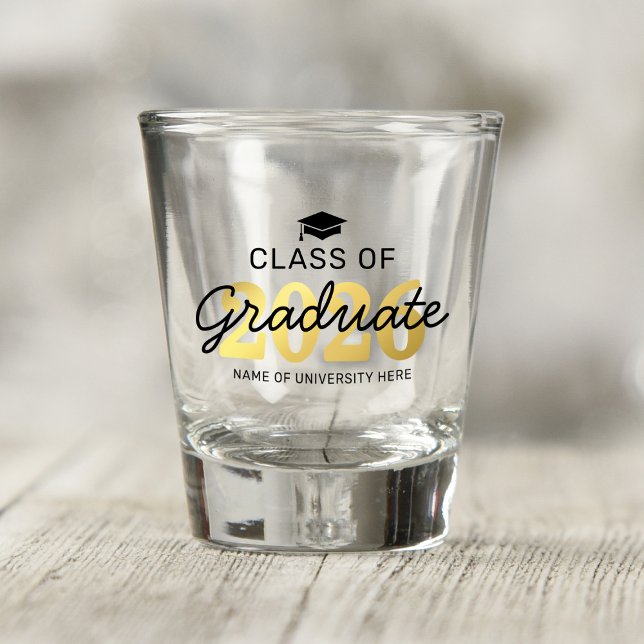 Elegant Class of 2026 Graduation Gift Shot Glass (Creator Uploaded)