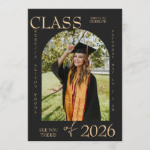 Elegant Class of 2026 Graduation Invite