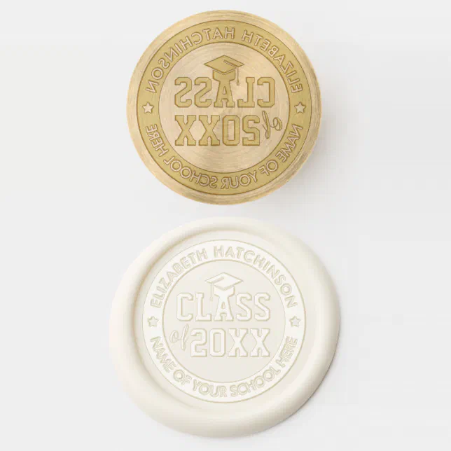 Elegant Class of 2026 Graduation Wax Seal Stamp | Zazzle
