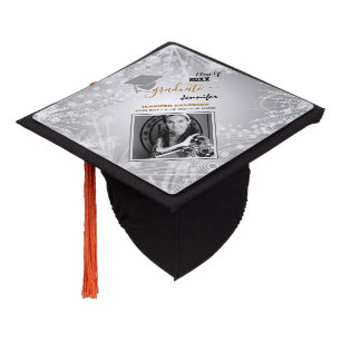 Elegant Class of 20XX, Photo, Students Graduation Cap Topper