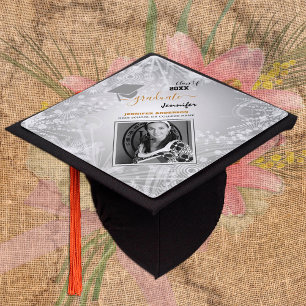 Elegant Class of 20XX, Photo, Students Graduation Cap Topper