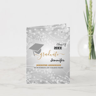 Elegant Class of 20XX, Photo, Topper Graduation In Invitation