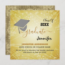 Elegant Class of 20XX, Photo, Topper Graduation Invitation