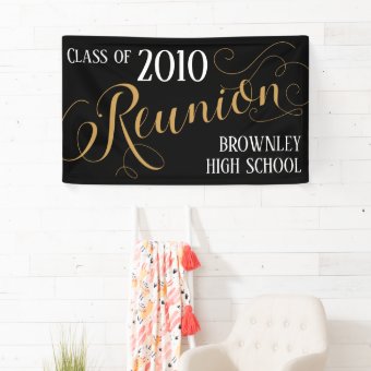 Elegant class reunion banner | Zazzle