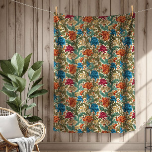Elegant Classic Arts & Crafts Iconic Morris Design Fleece Blanket